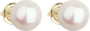 Evolution Group Goldene Ohrringe mit echten Perlen 921005.1