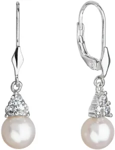 Evolution Group Luxuriöse Silberohrringe mit echten Perlen 21062.1