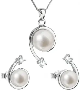 Evolution Group Luxuriöses Schmuckset mit echten Perlen 29031.1 (Ohrringe, Halskette, Anhänger)