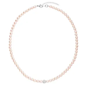 Evolution Group romantische Perlenkette mit Preciosa Kristallen 32063.3 rosaline