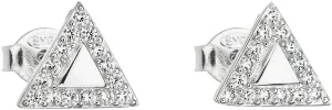 Evolution Group Silber Ohrringe mit Zirkon Weißer Dreieck 11042.1