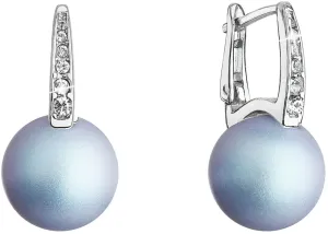 Evolution Group Wunderschöne Silber Ohrringe mit hellblauer synthetischer Perle 31301.3