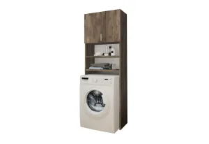 Badezimmerschrank für Waschmaschine VEXI, 64x183, dunkel Asche