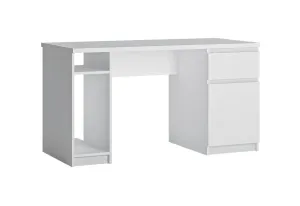 Schreibtisch FRILO, 135,4x74,9x65, weiß