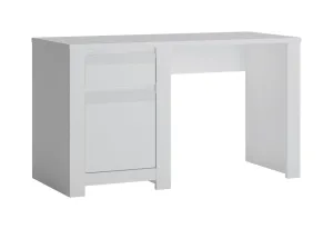 Schreibtisch MANOL, 130x75x60, Alpinweiß/weiß supermatt