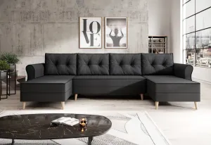 Sofa mit Schlaffunktion in U-Form VESUV, 300x90x140, malmo 96