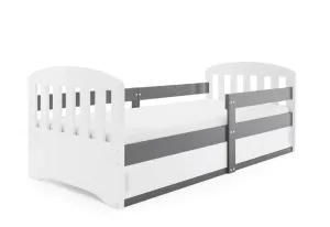 Kinderbett CLASA + Matratze, 80x160, Weiß/Graphit