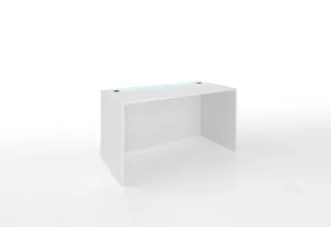 Gaming Tisch ONE A2 mit LED-Beleuchtung, 120x72x60, weiß