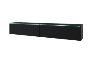 TV Bank MENDES D 4, 180x30x33, schwarz/jodelka, mit LED-Beleuchtung