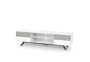 TV-Tisch CATARINA, 180x47x42, weiß/beton