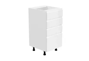 Schubladen-Unterküchenschrank YARD D40S4, 40x82x47, weiß/weiß Glanz