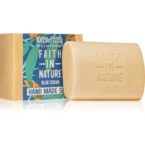 Faith In Nature Hand Made Soap Blue Cedar natürliche feste Seife 100 g