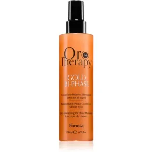 Fanola Oro Therapy 24k Gold Bi-Phase Conditioner Conditoner ohne Spülung für Feinheit und Glanz des Haars 200 ml