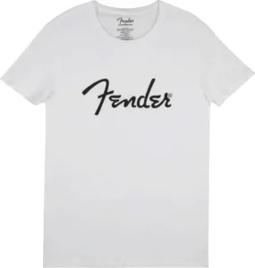 Fender T-Shirt Spaghetti Logo White L #13344