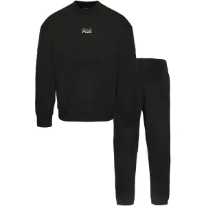 Fila IN BRUSHED COTTON FLEECE Unisex Pyjama, schwarz, größe L