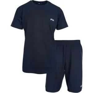 Fila SET SHORT SLEEVES T-SHIRT AND SHORT PANTS IN JERSEY Pyjama für Herren, dunkelblau, größe L