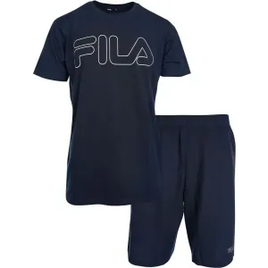 Fila SET SHORT SLEEVES T-SHIRT AND SHORT PANTS IN JERSEY Pyjama für Herren, dunkelblau, größe L