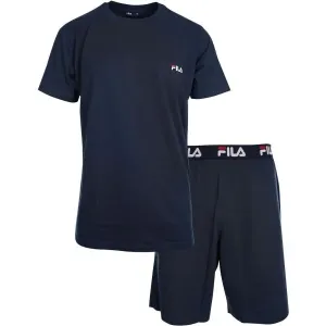 Fila SET SHORT SLEEVES T-SHIRT AND SHORT PANTS IN JERSEY Pyjama für Herren, dunkelblau, größe XL