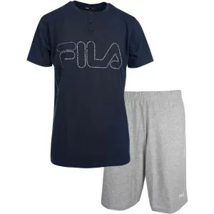 Fila SET SHORT SLEEVES T-SHIRT AND SHORT PANTS IN JERSEY Pyjama für Herren, dunkelblau, größe XXL