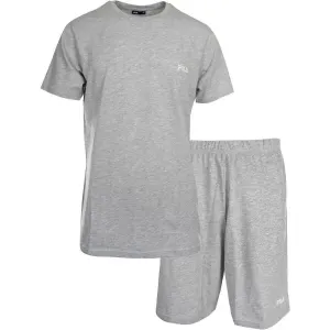 Fila SET SHORT SLEEVES T-SHIRT AND SHORT PANTS IN JERSEY Pyjama für Herren, grau, größe XXL