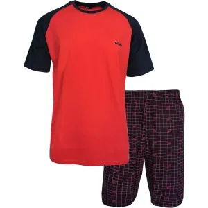 Fila SET SHORT SLEEVES T-SHIRT AND SHORT PANTS IN JERSEY Pyjama für Herren, rot, größe M
