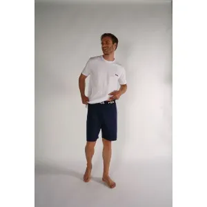 Fila SET SHORT SLEEVES T-SHIRT AND SHORT PANTS IN JERSEY Pyjama für Herren, weiß, größe XL