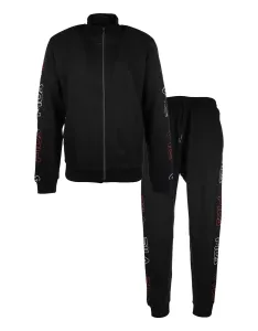 Fila BRUSHED COTTON FLEECE FZ Herren Trainingsanzug, schwarz, größe XL