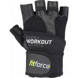 Fitforce LINEAR Fitness Handschuhe, schwarz, größe L