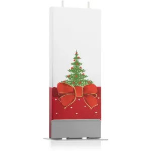 Flatyz Holiday Christmas Tree and Red Ribbon kerze 6x15 cm