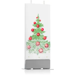 Flatyz Holiday Christmas Tree with Snow kerze 6x15 cm