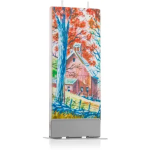 Flatyz Holiday Fall Landscape with House and Tree kerze 6x15 cm