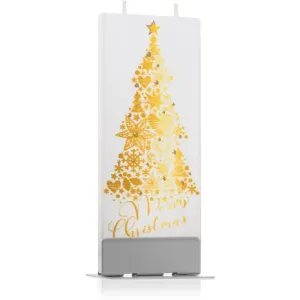 Flatyz Holiday Gold Merry Christmas Tree kerze 6x15 cm