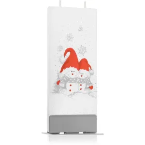 Flatyz Holiday Two Snowmen with Red Hats kerze 6x15 cm