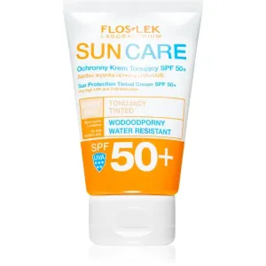 FlosLek Laboratorium Sun Care Derma Tönungscreme für trockene bis empfindliche Haut SPF 50+ 50 ml