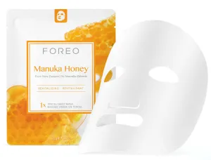 FOREO Farm to Face Sheet Mask Manuka Honey Zellschichtmaske mit feuchtigkeitsspendender und revitalisierender Wirkung 3x20 ml