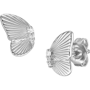 Fossil Schicke Silberohrringe Butterflies mit Kristallen JFS00621040