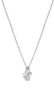 Fossil Stilvolle Silberkette mit Kristallen JFS00539040 (Halskette, Anhänger)