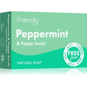 Friendly Soap Natural Soap Peppermint & Poppy Seeds Naturseife 95 g