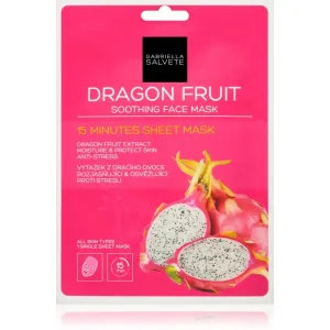 Gabriella Salvete Beruhigende Leinenmaske Dragon Fruits (Soothing Sheet Face Mask) 1 Stck
