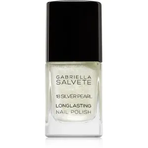Gabriella Salvete Longlasting Enamel langanhaltender Nagellack mit Glitzerteilchen Farbton 18 Silver Pearl 11 ml