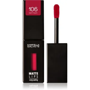 Gabriella Salvete Matte Lips langanhaltender flüssiger Lippenstift mit Matt-Effekt Farbton 106 Red Moon 4,5 ml
