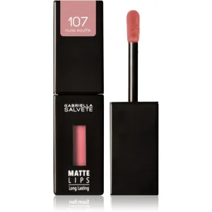 Gabriella Salvete Matte Lips langanhaltender flüssiger Lippenstift mit Matt-Effekt Farbton 107 Nude Souffle 4,5 ml