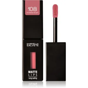 Gabriella Salvete Matte Lips langanhaltender flüssiger Lippenstift mit Matt-Effekt Farbton 108 Endless Blush 4,5 ml