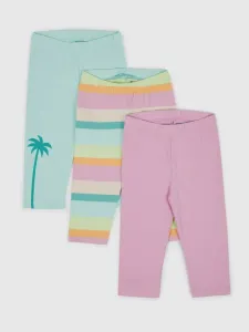 GAP Leggings 3 Stück für Kinder Grün Rosa