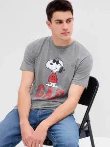 GAP Gap & Peanuts Snoopy T-Shirt Grau