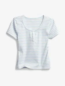 GAP Henley Kinder  T‑Shirt Blau Weiß #284043