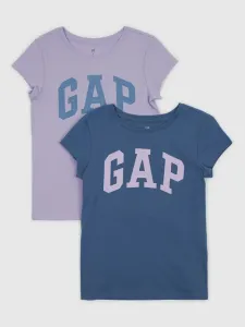 GAP V-SS VALUE GRAPHIC 2PK Mädchenshirt, blau, größe L