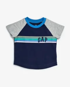 GAP Logo Arch Raglan Kinder  T‑Shirt Blau Grau