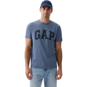 GAP BASIC LOGO Herren-T-Shirt, blau, größe L