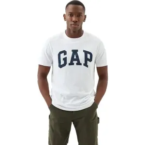 GAP BASIC LOGO Herren-T-Shirt, weiß, größe L